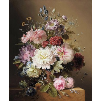 Натюрморт с божури, рододендрони и рози (1812) РЕПРОДУКЦИИ НА КАРТИНИ